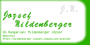 jozsef mildenberger business card